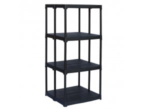plastovy oboustranny regal tempo 1330 x 600 x 585 mm 4 police 9544