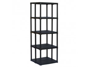 plastovy oboustranny regal tempo 1760 x 600 x 585 mm 5 polic 9545