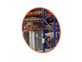 Interiérové nerozbitné zrcadlo, kruhové, průměr 450 mm
