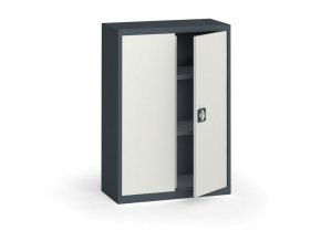 plechova policova skrin na naradi kovona 1150 x 800 x 400 mm 2 police antracit seda 12852