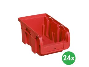 Plastový box COMPACT, 102 x 160 x 75 mm, červený