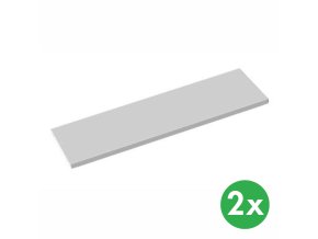 Přídavné police ke kovovým skříním, 1200x400 mm, šedé, 2 ks