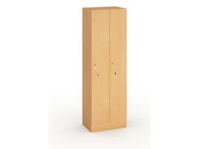 drevena satni skrinka s5 2 oddily 1900 x 600 x 420 mm cylindricky zamek buk 16858