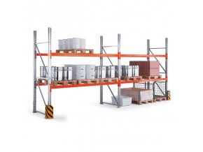 Paletový regál 5500x2700x800 mm, 3 patra, základní
