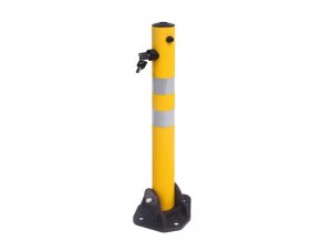 parkovaci a zahrazovaci sloupek sklopny plastovy vyska 700 mm zluta 13049