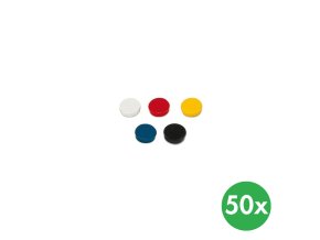 Sada magnetů pro popisovací tabule, průměr 30 mm, mix barev, 50 ks