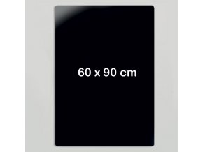 Skleněná magnetická tabule na zeď, černá, 600 x 900 mm