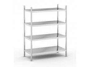 nerezovy policovy regal 1550 x 1200 x 600 mm 4 police 14300