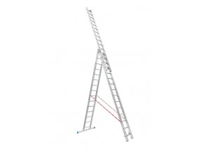 hlinikovy trojdilny vysuvny zebrik venbos profi 3x15 pricek 9 79 m 14529