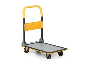 Skládací plošinový vozík, žluto-šedý, nosnost 150 kg