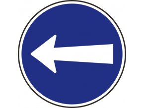 Dopravní značka – Přikázaný směr jízdy zde vlevo