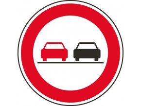 Dopravní značka – Zákaz předjížení