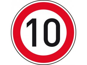 Dopravní značka – Nejvyšší dovolená rychlost 10
