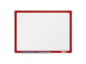 Bílá magnetická popisovací tabule boardOK 600 x 450 mm, červený rám