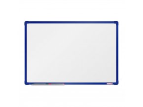 Bílá magnetická popisovací tabule boardOK, 600 x 900 mm, modrý rám