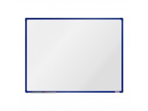 Bílá magnetická popisovací tabule boardOK, 1200 x 900 mm, modrý rám