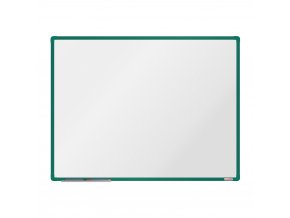 Bílá magnetická popisovací tabule boardOK, 1200 x 900 mm, zelený rám