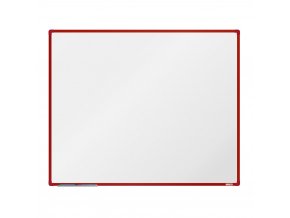 Bílá magnetická popisovací tabule boardOK, 1500 x 1200 mm, červený rám