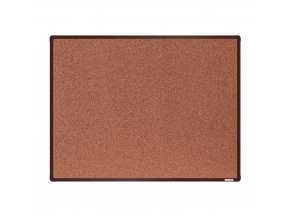 Korková nástěnka boardOK v hliníkovém rámu, 1200 x 900 mm, hnědý rám