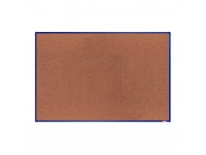 Korková nástěnka boardOK v hliníkovém rámu, 1800 x 1200 mm, modrý rám
