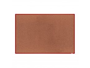 Korková nástěnka boardOK v hliníkovém rámu, 1800 x 1200 mm, červený rám