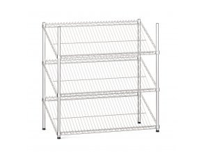 drateny regal se sikmymi policemi 900 x 900 x 450 mm 3 police 10521