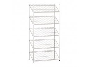 drateny regal se sikmymi policemi 1800 x 900 x 450 mm 5 polic 10523