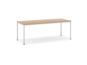 Jídelní stůl, 200x80 cm, šedá podnož, buk