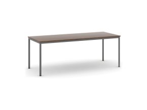 jidelni stul 200x80 cm tmave seda podnoz orech 15515