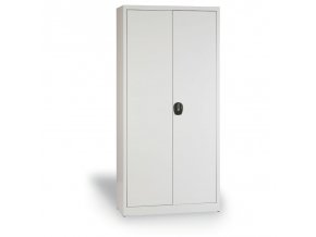 Dílenská policová skříň na nářadí KOVONA JUMBO, 4 police, svařovaná, 950 x 600 x 1950 mm, šedá / šedá