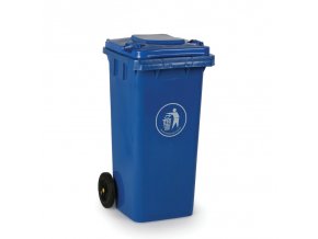 plastova popelnice na trideny odpad 120 litru modra 16347