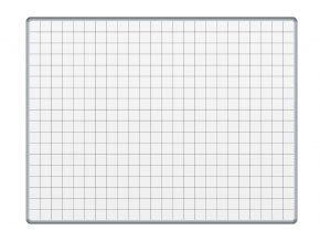 Bílá keramická popisovací tabule s potiskem ekoTAB, 1200 x 1000 mm, čtverce/rastr