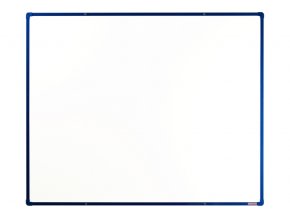bila magneticka popisovaci tabule s keramickym povrchem boardok 1500 x 1200 mm modry ram 16431