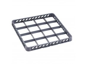 Nástavec pro koše na sklo, 500 x 500 x 45 mm, 16 segmentů, 110 x 110 mm