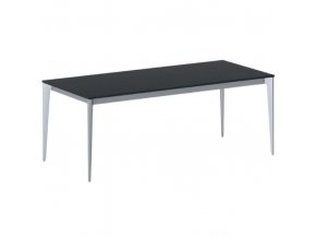 Kancelářský stůl PRIMO ACTION, šedostříbrná podnož, 2000 x 900 mm, grafitová