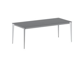 Jednací kancelářský stůl PRIMO ACTION, 200x90 cm, šedostříbrná podnož, grafit