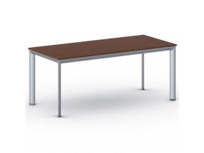 Jednací kancelářský stůl PRIMO INVITATION, 180x80 cm, šedostříbrná podnož, třešeň