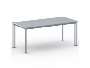Kancelářský stůl PRIMO INVITATION, šedostříbrná podnož 1800 x 800 mm, šedá