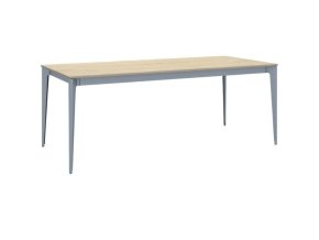 Jednací kancelářský stůl PRIMO ACTION, 200x90 cm, šedostříbrná podnož, dub přírodní