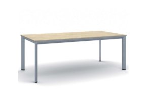 jednaci kancelarsky stul primo invitation 200x100 cm sedostribrna podnoz dub prirodni 21042
