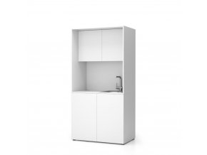 Kuchyňka NIKA se dřezem a baterií 1000 x 600 x 2000 mm, bílá, pravé