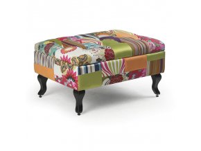 Patchwork podnožník, taburet RELAX