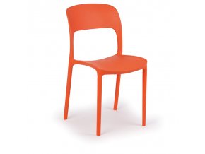 Designová plastová jídelní židle REFRESCO, oranžová