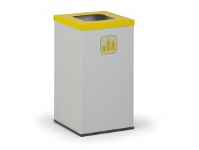 Koš na tříděný odpad 42 L, bez vnitřní nádoby, šedý/žlutý