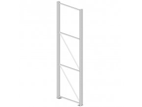 Rám paletového regálu, výška 4400 mm, hloubka 1100 mm