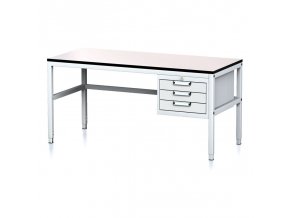 nastavitelny dilensky stul mechanic ii 3 zasuvkovy box na naradi 1600x700x745 985 mm seda seda 18032