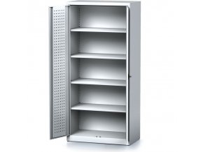 policova dilenska skrin 2 dverova mechanic 4 police 920 x 500 x 1950 mm sede dvere 17022