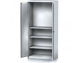 policova dilenska skrin 2 dverova mechanic 3 police 920 x 500 x 1950 mm sede dvere 17188