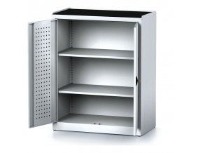 policova dilenska skrin 2 dverova mechanic 2 police 920 x 500 x 1170 mm sede dvere 17153
