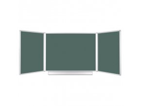 Rozevírací zelená tabule pro popis křídou, keramická / magnetická, 2400 x 900 mm